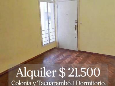 Alquiler apartamento 1 dormitorio colonia y tacuaremb&oacute;. directo de propietario.